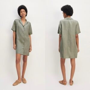 Everlane The Shirtdress in Linen Sage Green
